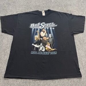Bob Seger & The Silver Bullet Band "Roll Me Away" Black Tour T-Shirt